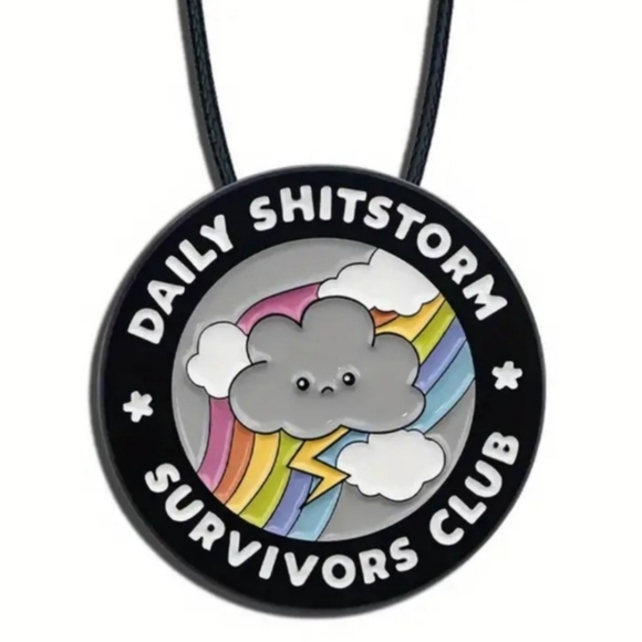 Daily Shitstorm Survivors Club Rearview Mirror Hanging Charm - Picture 1 of 2